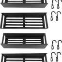 Side Refrigerator Storage Rack, Powder Coating Iron Magnetic Kitchen Shelf, Wall Mounted Rack | Refrig Side Rack | Fridge Organizer Shelf for Kitchen (4PCS)