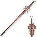 43.7" Dragon Hilt Sword, Red Blade, Wall Plaque, Display
