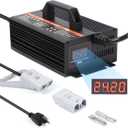 Forklift Battery Charger 24V 20A Smart Forklift Charger 24 Volt 600W Auto Pallet Jack Battery Charger LCD Display Trickle Charger for 24V Electric Pallet Jack, Stacker, Floor Scrubber, Scissor Lifter