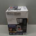 BLACK+DECKER 12 Cup Thermal Programmable Coffee Maker with Brew Strength and VORTEX Technology, Black/Steel, CM2046S