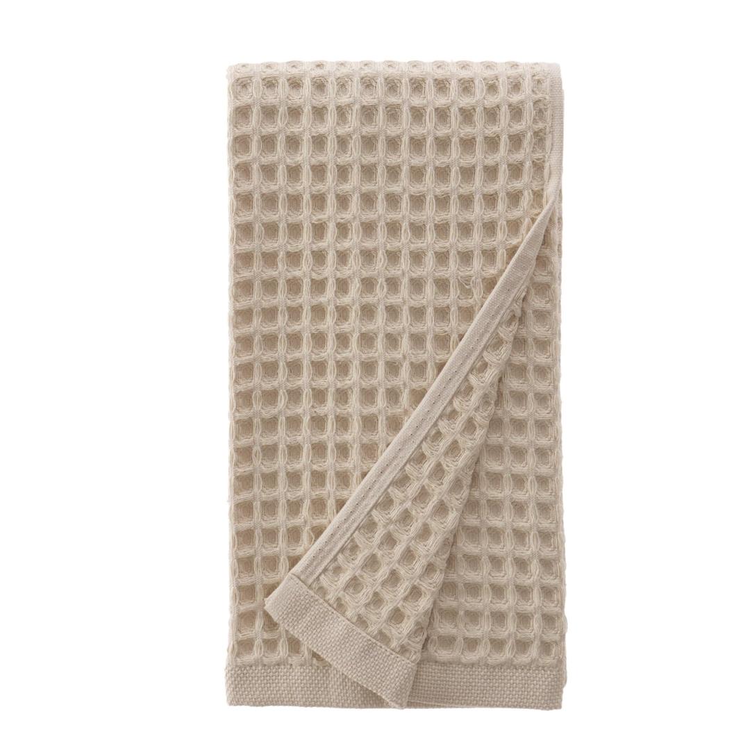 sea me at home Waffle Hand Towel – 100% Turkish Cotton, Quick-Dry, Soft and Absorbent Bathroom Towel (Beige)