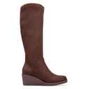 Aerosoles Women's Binocular Knee High Boot, Java Stretch Faux Suede, 7.5 Wide