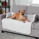Furhaven Water-Resistant & Reversible 42" Wide Seat Cover Protector for Dogs & Cats, Perfect for Couches, Beds, & Car Seats - Sofa Buddy Bolster Seating Protector - Gray/Mist, Large