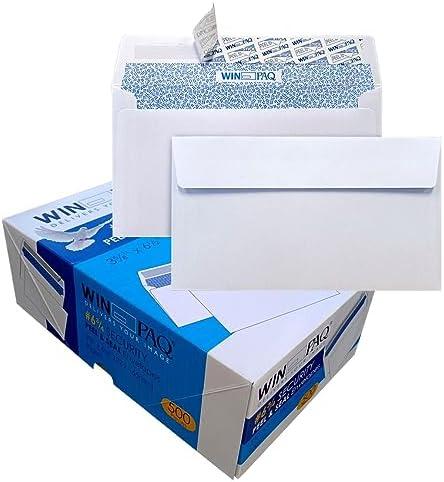 WINPAQ #6 3/4 Security Envelopes, 500 Pack – 3-5/8 x 6-1/2 Inches, Self-Seal, 24lb White Wove, Security Tint, Redi-Strip Closure, Ideal for Checks, Invoices, and Business Mail