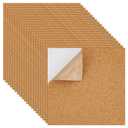 BENECREAT 20 Pack Self Adhesive Cork Sheets 6x6 Inch Cork Board Mat 2mm Thick Square Cork Coaster for Bulletin Boards, Wall Decoration, DIY Crafts Supplies