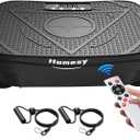 Homesy Vibration Plate Exercise Machine, Vibrating Plate for Lymphatic Drainage, Full Body Shake Platform Board for Home Fitness and Fat Burning, Sport Gym Equipment for Women Men