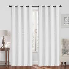 Curtains  34x40inch Long 2 Panels Set for Living Room/Bedroom, Rod Pocket Voile Sheer Panel Drapes, White, 2pcs, Each  34x40inch 