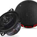 BATVOX CS401 150 Watts 4 Inch 2 Ways 4 Ohm Impedance and Piezo Tweeter for Premium Car Audio Coaxial Car Speakers, Car Stereo Sound System with Removable Grill (2 Speakers)