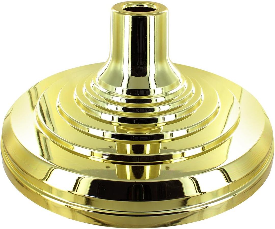 Super Tough Floor Stand Base for Indoor Flagpole - Metallic Gold | Durable ABS Plastic | Fits 1" to 1 1/4" Poles | Unweighted with Fillable Design | Easy Assembly with Elegant Gold Finish