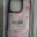 Case for iPhone 16 Pro, Trendy Aesthetic Pink Ribbon Bow Pattern Print, Glossy Hard PC Back Soft TPU Bumper, Slim Shockproof Anti-Scratch Cover for Teen Girls Women