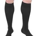Truform Surgical Stockings, 18 mmHg Compression for Men and Women, Knee High Length, Closed Toe, Black, Large