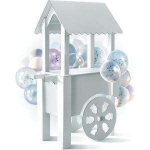 Cardboard Candy Cart for Parties - Dessert Display on Wheels - Party Decoration for Birthdays, Weddings, Baby Showers, and Bridal Parties