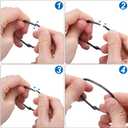 5 x uxcell 14pcs Shower Curtain Rings, 1.3 Inch ID Iron Round Snap Shower Curtain Hooks Glide Smoothly Shower Hooks for Bathroom Shower Curtain Rods, Silver