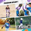 Tradder 1 Pair of Youth Softball Baseball Socks Baseball Belt and Arm Sleeve Combo for Men Boy Girl Football Sports Gift Set(Purple) (Purple)