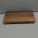 Zurklulu Small 10" Acacia Wood Riser Pedestal Stand – Farmhouse Wood Display Riser for Kitchen and Bathroom Décor  Counter Display, Plant Stand, Jewelry Holder, Vanity Tray, Candle Stand (S:10"x5.6"x1.57")