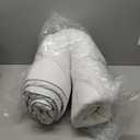 Twin Size Mattress Topper for Back Pain, Cooling Extra Thick Mattress Pad Cover with 8-21 inch Deep Pocket, Plush Pillow Top Mattress Topper Overfilled with Down Alternative, Twin Size, White