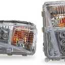 Pair Front Fog Light Turn Signal Lamp Compatible with Prius 2012 2013 2014 2015 Left and Right Side 8151147060 8152147060 Clear