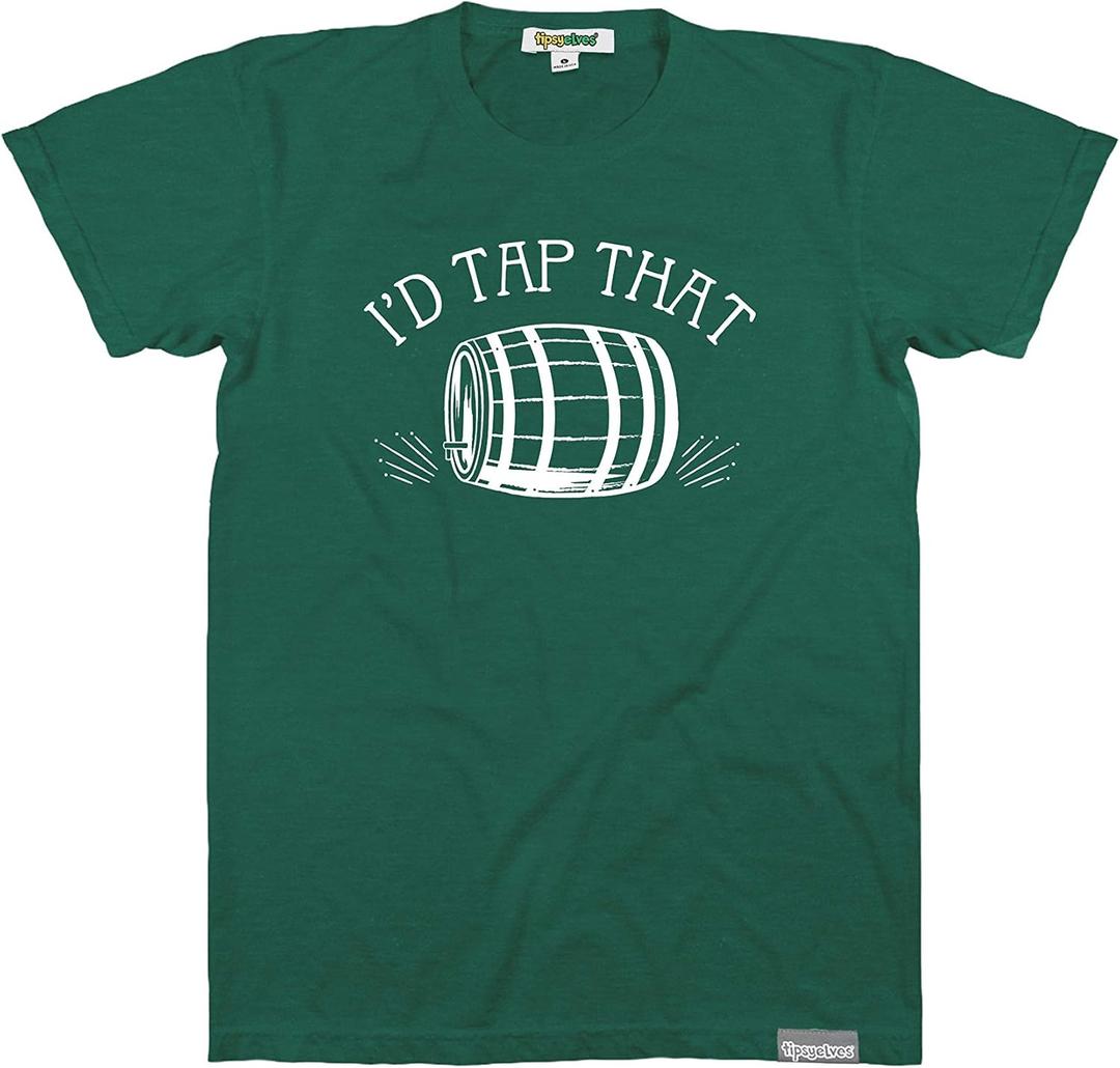 Tipsy Elves Men's St Patrick's Day Shirt  Funny Irish Graphic T-Shirt, St Patricks Tee (Green, L)