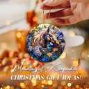 3 x Horse Ornament 2025  White Elephant Gift Ornament for Horse Lovers, Artistic Equestrian Christmas Decoration, Unique Horse Lover Gift for Tree, Home, or Stable Decor