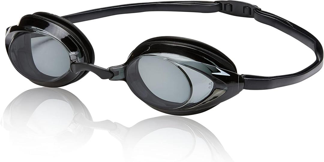 Speedo unisex-adult Swim Goggles Optical Vanquisher 2.0 (-4.5, Smoke)