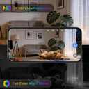 Gyliziex 2K Clock Camera, 5G & 2.4G WiFi Indoor Pet Nanny Cameras with Alarm for Home, Full Color Night Vision, Human Motion Detection, Local SD Storage