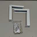 Universal Projector Screen Wall Mount L-Brackets Hanging Ceiling Mount, 6 inch Adjustable Extension with Hook for Home Projector and Movie Screens, Hold up to 66 lbs, White PRL003W