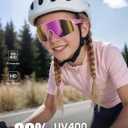 Lamicall Polarized Kids Baseball Sunglasses for Age 8-14 - UV400 Protection Sports Cycling Sun Glasses for Boys Girls Youth