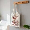 Aesthetic Canvas Tote Bags for Women, Bible Verse Canvas Bag, Christian faith Tote Bags, Reusable Cloth Cotton Bag for Shopping, Religious Gifts to Friends Women Family (Color_name 08)