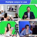 Portable Blue Green Screen Chair, 57 in Greenscreen Backdrop with Stand 2-in-1Double Sided Foldable Green Background, for Video Chats and Meetings, Photography, Photo Zoom, Streaming Games