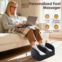 Foot Massager with Heat, Electric Foot and Calf Massager with Roller, Deep Tissue Massage for Plantar Fasciitis, Neuropathy & Pain Relief, Gifts for Women & Men(Black)