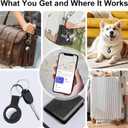 Tracker Tags-2 Pack Compatible with Apple Find My (iOS Only) Bluetooth Tracker, Smart Keys Finder and Item Locator with Waterproof Case for Wallet Luggage Backpack (Android Need Download App)