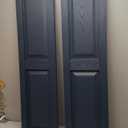 Ekena Millwork Lifetime Vinyl LP2S12X03900MB Standard Two Equal Panel Vinyls, Raised Panel Vinyl Shutters, w/Installation Shutter-Lok's & Matching Screws (Per Pair), 12"W x 39"H, Midnight Blue