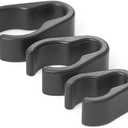 Microphone Stand Cable Clips - Boom Pole Cable Clips Clamp Plastic Mount - Multiple Sizes with Cable Ties (32 PCS)