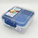 Sistema To Go Collection Bento Box Cube Plastic Lunch and Food Storage Container, 5.3 Cup, Multi-Compartment, Color Varies, BPA Free (42 oz./1.25L)
