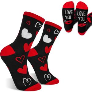 Nucinzua Valentines Day Gifts For Him Her, Mens Valentines Socks for Men, Boys Valentines Day Socks, Red Valentines Day Gifts for Kids, Men Women Valentines Gifts for Daughter, Son, Girlfriend, Mom, Wife
