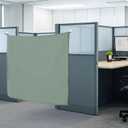 SK Studio Office Cubicle Curtain, Privacy Curtains for Room Divider Portable Blackout Privacy Door Partition, Green, 48x60 Inch