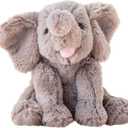 Hopearl Adorable Plush Calf Elephant Toy Floppy Elephish Ultra Soft Stuffed Animal Gift for Boys Girls Kids Toddlers, Gray, 9''