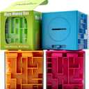 4-Pack Trekbest Money Maze Puzzle Boxes - Fun and Educational Brain Teasers for Kids and Adults for Holidays, Birthdays