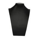 2 Pcs Velvet Jewelry Display Bust Necklace Display Stand Necklace Mannequin Holder Stands for Selling Trade Shows Props (Black)