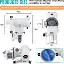 WH11X29539 Washer Drain Pump Filter Compatible for G-E Front Load Washing Machine Pump PD00094541 WH11X39237 AP8054992 PS16217203 EAP16217203 B25-3A04 PD00065822 Replacement by MIFLUS