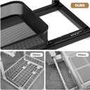 2-Pack 21.3 IN Depth Under Sink Organizer With Next-Gen Ball-Bearing Slides,Sophisticated Mesh 2-Tier Pull Out Shelf for Kitchen & Bathroom,Fits Small Items-Black