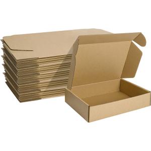 MEBRUDY 9x6x2 Inches Shipping Boxes Pack of 25, Small Corrugated Cardboard Box for Mailing Packing Literature Mailer (Brown)