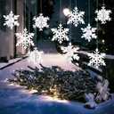 Snowflake Snow-White Christmas Party-Decorations Garland - 12Pcs 3D Winter Wonderland Frozen Hanging Streamers Banner,Baby Bridal Shower Birthday Wedding Classroom Decor Supplies Hugtmr