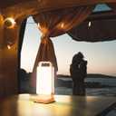 Solar Camping Lantern, Rechargeable Battery Powered Camping Light 6000mAh Up to 80HRS Lasting, Dimmable Night Lamp, Survival Gear for Emergency, Power Outages, Outdoor, Indoor Use