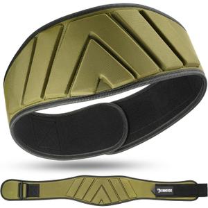 DMoose Fitness Neoprene Weight Lifting Belt - Adjustable 6" Gym Support for Stability & Lumbar Support - Sweat Resistant Weightlifting Belt for Men & Women for Squats, Deadlifts & Bench Presses (X-Small, Green)