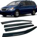 4PCS Rain Guards Fit for Honda Odyssey 2005-2010, Front & Rear Window Visors Wind Deflector, Outside Mount Vent Shade 2005 2006 2007 2008 2009 2010, 94029
