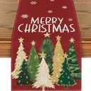 Christmas Tree Table Runners Xmas Table Runners Snowflakes Winter Seasonl Holiday Kitchen Dining Table Decor Runner for Home Party Decoration 13x72 inch (Black)