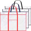 3 Pack Art Portfolio Bags, Large Poster Storage Bag Portfolio Folder for Artwork Bulletin Board Holder Art PVC Folder with Pocket for Bulletin Boards, Scrapbooks, Poster Storage(48 x 36) (Stylish Color)