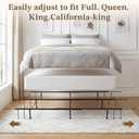 Heavy Duty Bed Frame Support System with 12 Adjustable Legs & 4 Cross Rails, Anti-Sagging Truss Grid with 3 Center Beams, Fits Full Queen King Cal King Wood/Metal/Upholstered Beds, Height 6-11"