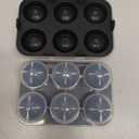 ROTTAY Ice Cube Trays (Set of 2), Sphere Ice Ball Maker with Lid & Large Square Ice Cube Maker for Whiskey, Cocktails and Homemade, Keep Drinks Chilled Black